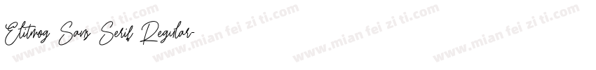 Elitmog Sans Serif Regular字体转换